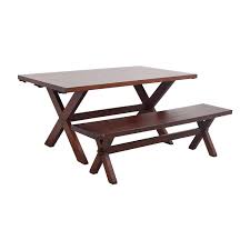 Pier one offers a variety of unique home decor items available online or in store. 90 Off Pier 1 Pier 1 Imports Nolan Wood Dining Table With Bench Tables