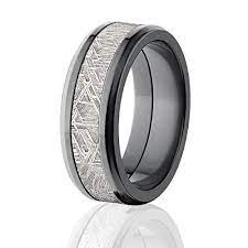 8mm Beveled Meteorite Wedding Ring Premium Comfort Fit Design Meteorite Wedding Rings Camo Wedding Rings Meteorite Ring