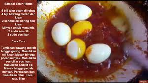 Resepi pembuka selera kasam pucuk ubi. Resepi Sambal Telur Rebus Mudah