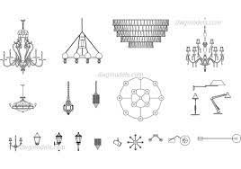 How to draw house plan step by step method. Lamps And Chandeliers Free Autocad Blocks Download Dwg File
