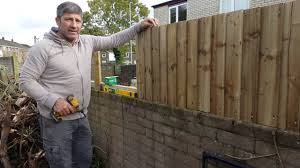 Wooden fences are usually found in scenarios with countryside, and often represent pens, with livestock. How To Install A Feather Edge Fence On Boundary Wall Youtube
