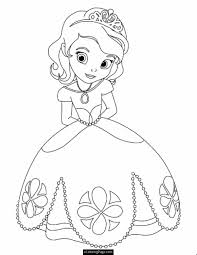 Princesses coloring page with few details for kids. Easy Disney Princess Coloring Pages Coloring And Drawing