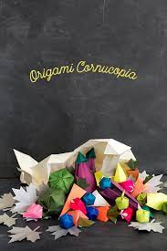 Diy Origami Cornucopia Diy Origami Paper Crafts Origami Origami And Kirigami