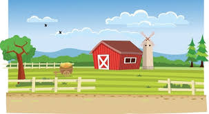 An illustration depicting a residential community in Clermont, Florida, featuring white picket fences, lush greenery, a walking path, and a man standing at the entrance gate wearing a uniform with a company logo.