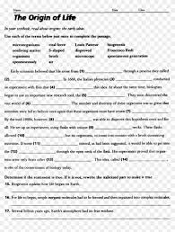 Write the complimentary dna strand for each given strand of dna. Evolution Worksheet Answer Key Evolution Middle School Hd Png Download 850x1100 4248478 Pngfind