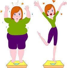 Weight loss advertising fat slim woman icons eps ai vector | UIDownload