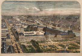 Panoramic View of Paris with the Louvre and Rue de Rivoli Completed | The Illustrated London News
