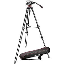 Manfrotto Mvh502a Fluid Head And Mvt502am Tripod With Carrying Bag Telescope Tripod Camera Supplies