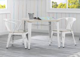 West bridgewater kids' 3 piece play table and chair set. Delta Bistro Kids Table And Chair Set In White And Natural Destination Baby Kids
