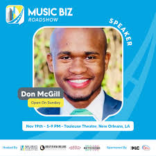 Let's connect! Join #OpenOnSunday's Don McGill speaking in New Orleans for  the #MusicBizRoadshow. Topic: Where's My Money and How Do I Get It?” Don  will be breaking down the finer points of