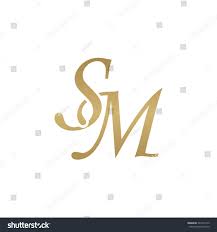 sm initial monogram logo stock vector royalty free 343791215