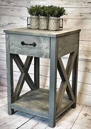 Custom Built Nightstand Is Approximately 17x17x25 Goes Great With Rustic Farmhouse Decor Handles Diy Home Decor Projects Rustic Furniture Rustic Nightstand