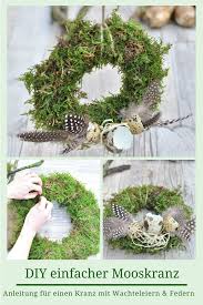 Am beliebtesten ist aber noch immer das gestalten von ostereiern. Mooskranze Fur Das Osterfest Dekoration Mit Federn Blumenzwiebeln Mooskranz Osterkranz Kranz Ideen