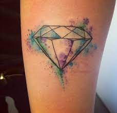 The watercolor tattoo configuration is arguably the most creative of all tattoo designs featured on this list. Diamond Outlines Diamond Tattoo Designs Tattoos Body Art Tattoos