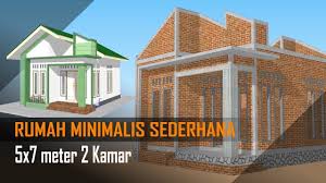 Desain Rumah Minimalis Sederhana 5x7 Meter 2 Kamar Youtube