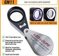 Loupe 10X Illuminated Jewelers LED Magnifying Glass Gem Tools For Watch  Stamps Gems Jewelry Diamond Identifying Professional - AliExpress 1420