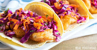 Making fish tacos and need a slaw topping? Fish Tacos With Red Cabbage Slaw Real Housemoms