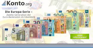 Die ersten banknoten mit lagardes unterschrift werden voraussichtlich in der zweiten jahreshälfte 2020 erhältlich sein. Europa Serie Zweite Generation Der Euro Banknoten Im Uberblick