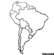 Coloring Pages Of South America South America Coloring Page Free South America Online Coloring South America Map America Map South America Continent