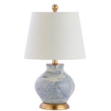 Jonathan Y Holly 20 5 In Blue White Marbleized Ceramic Table Lamp Jyl3007a Table Lamp Vase Table Lamp Led Table Lamp