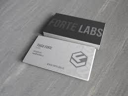 Use a word business card template to design your own custom cards by adding a logo or tagline. Forte Labs Business Card Designs On Behance