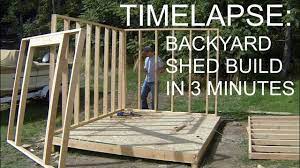 If you choose to build your own, you can also hire a contractor to help you with the hard parts of the build. Complete Backyard Shed Build In 3 Minutes Icreatables Shed Plans Youtube