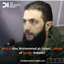 Abu Mohammad al-Jolani is the head of Hayat Tahrir al- Sham (HTS), which  recently topped President Bashar al-Assad's government.  https://thediplomaticinsight.com/who-is-abu-mohammad-al-jolani/ #Syrian  #SUNGHOON #BasharAlAssad #russia #PutinVladimir
