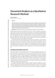 A research paper is a product of seeking information, analysis, human thinking, and time. Pdf Document Analysis As A Qualitative Research Method