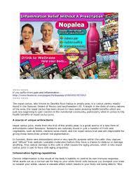 It is rich in fiber and nutrients. Calameo Health Benefits Of Nopal Cactus Juice