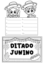 junina party coloring page early childhood education