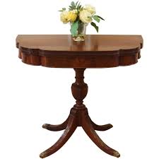 Vintage American Duncan Phyfe Mahogany Fold Top Console Game Table Dining Table Antique Game Table Dining Table Lighting
