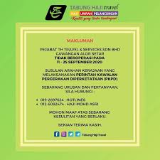 Pengurus haji muhammad qahhar jusoh. Tabung Haji Travel Makluman Operasi Pejabat Th Travel Services Sdn Bhd Cawangan Alor Setar Facebook