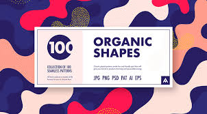 Artists use organic shapes and geometric shapes in different ways: Organic Shapes 100 Seamless Graphic Patterns
