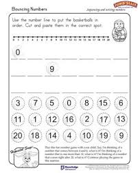bouncing numbers kindergarten math worksheets jumpstart