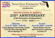 Nature Coast Community Band Celebrates America's 250th Anniversary