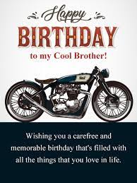Trying to explain this to a 5 year old is hard because they are super excited to wait and watch the motorcycle come down the ramp. Vintage Motorcycle Happy Birthday Card For Brother Birthday Greeting Cards By Davia