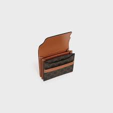 Check spelling or type a new query. Business Card Holder In Triomphe Canvas And Lambskin Tan 10e242bz9 04lu Celine