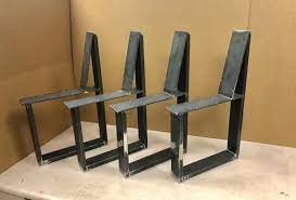 Handmade, modern industrial table legs for your live edge wood, restaurant, office, dining table, etc. U Shaped Bench Steel Legs With Back Rest Set Of 4 Steel Bench Etsy In 2021 Steel Bench Steel Legs Back Rest