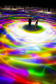 Drawing On The Water Surface Created By The Dance Of Koi And People Infinity Teamlab Koi Digital Artwork Water