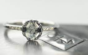 58 Carat Smoky Gray Diamond In White Gold Grey Diamond Engagement Ring Fine Diamond Jewelry Grey Diamond Ring