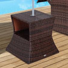 All outdoor side tables can be shipped to you at home. Outdoor Side Umbrella Hole Patio Tables You Ll Love In 2021 Wayfair