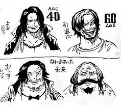 How One Piece Characters Would Look At 40 And 60 Years Old One Piece Ace One Piece One Piece Manga
