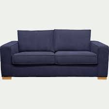 Lit 2 places, avec sommier et tiroir, crawley la redoute interieurs le lit 2 places avec sommier et tiroir crawley. Canape 2 Places Convertible En Tissu Bleu Myrte Et Matelas 16cm A Memoire De Forme California Canape Droit En Tissu Alinea