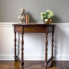 Antique Walnut Half Moon Table In 2020 Half Moon Table Moon Table Table