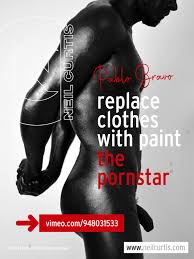Neil Curtis on X: The brand new Replace Clothes With Paint video THE  PORNSTAR is here! t.conmjLHjcKIu Watch award winning Pablo Bravo  getting coated in a black paint performance.Please retweet! bodypainting  bodyart 