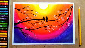 I used titi oil pastels in this drawing. Unique Bird Sunset Wonderful Dream Sinary Painting Oil Pastel Colour Youtube