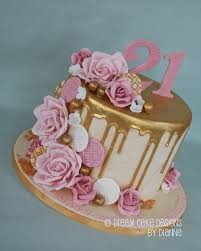 21st Birthday Glamorous Rose Gold Drip Cake Pin On Ideas Y Mas
