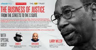 Excited to partner with Larry Miller, Chairman of Nike's Jordan Brand, Ken  Oliver the brand new Chief Innovation Officer at The Just Trust and the  legendary music icon Chuck D. If you're