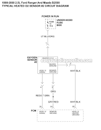 It is under the truck about even with the transmission. Part 1 Oxygen Sensor Circuit Diagram 1998 2001 2 5l Ford Ranger