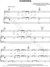 Check spelling or type a new query. Rihanna Diamonds Sheet Music In D Major Transposable Download Print Sheet Music Rihanna Rihanna Diamonds